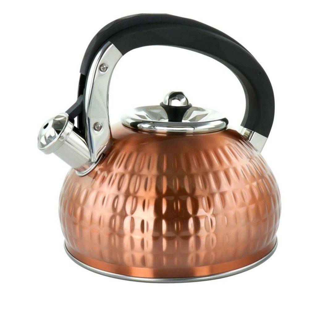 MegaChef 3L Stovetop Whistling Kettle - Copper - Open Box